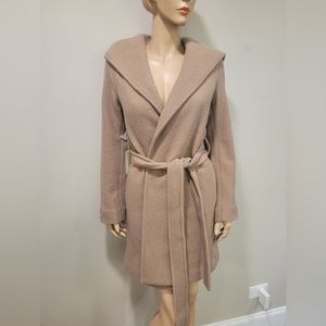 Aritzia Wilfred Acre Hooded Wool Coat Brown XS